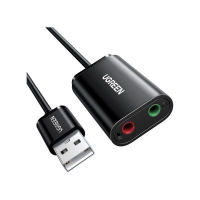 UGREEN USB 2.0 EXTERNAL SOUND ADAPTER (BLACK)30724