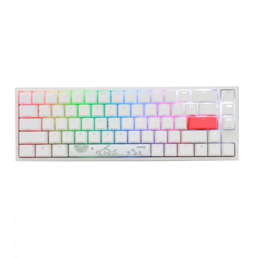 DUCKY One 2 SF RGB Chery MX Red SW - White Keyboard Arabic/English Keys
