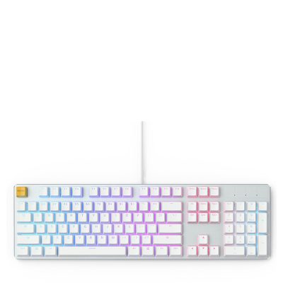 GLORIOUS GMMK FULL Modular Brown Switch Mechanical White Keyboard