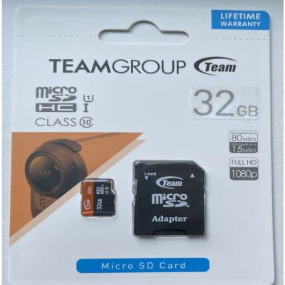 Team Micro SDHC 32Gb Class10 Uhs-I Retail W/1 Adapter