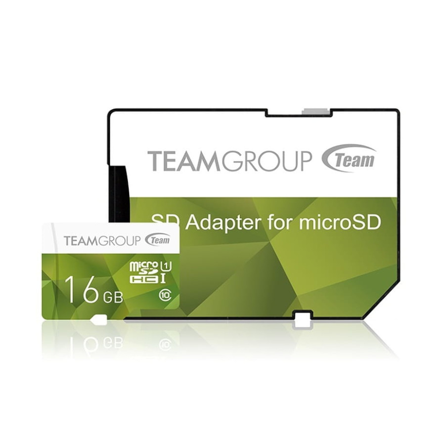 Team Color Micro SDHC 16Gb UHS-I W/Green Adapter
