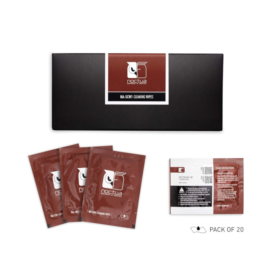 NOCTUA NA-SCW1 CPU Cleaning Wipes - 20 Pc