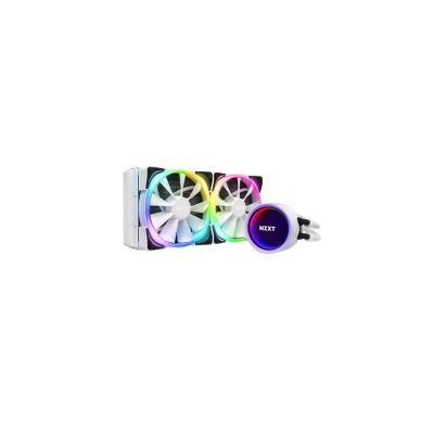 NZXT Kraken X53 RGB White 240mm AIO Liquid Cooler with Aer RGB and RGB LED (White)
