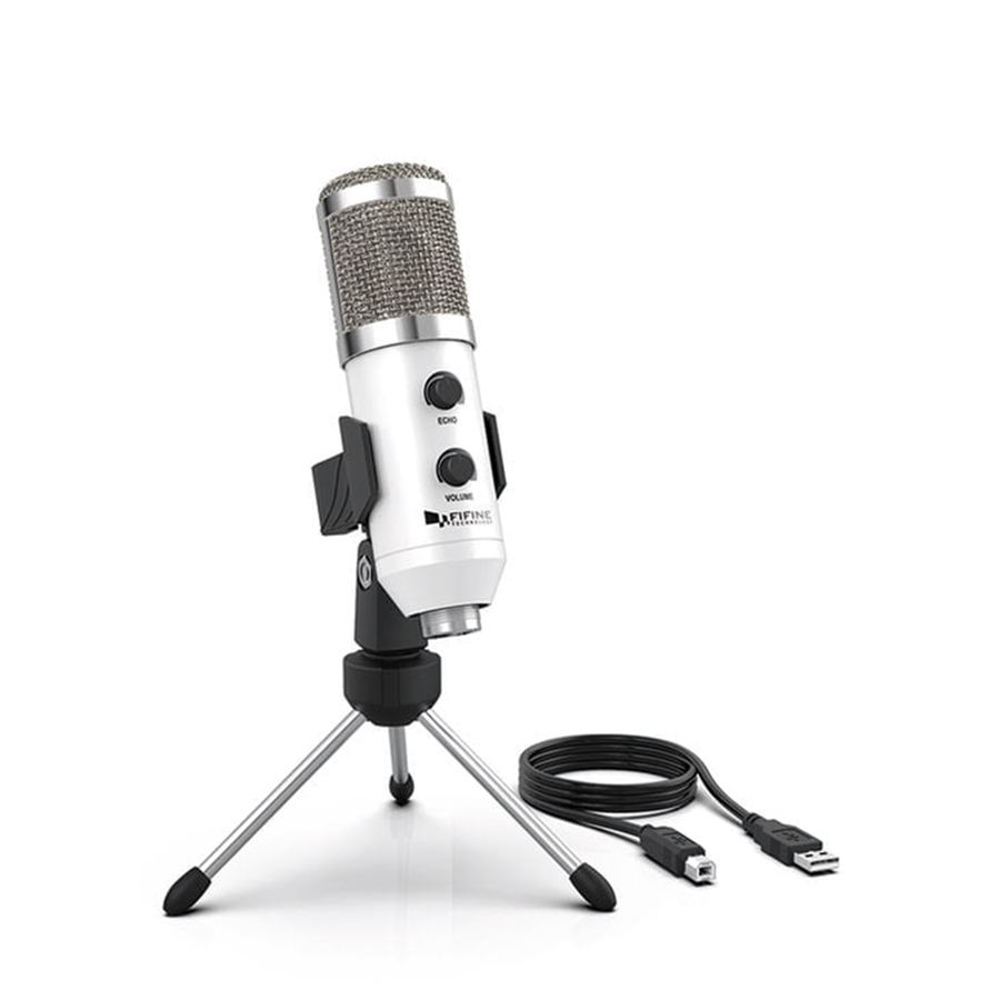 Fifine USB condenser desktop microphone with Tripod Stand - K056A