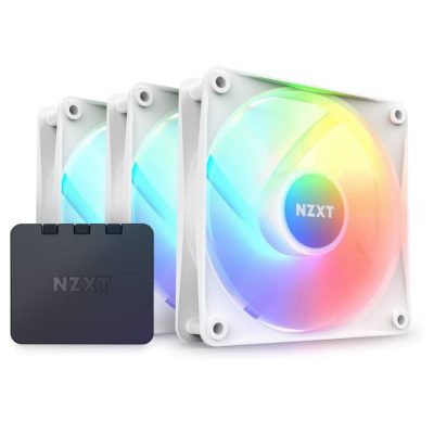 NZXT F120 RGB 120mm RGB Fan White 3in1