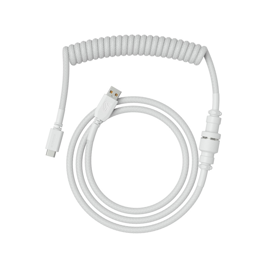 Glorious COILED CABLE GHOST WHITE, USB-C - 1.37M - White