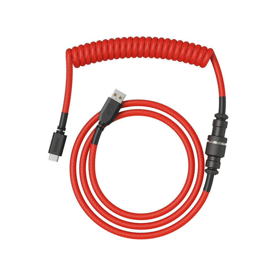 Glorious COILED CABLE CRIMSON RED, USB-C-1.37M, RED