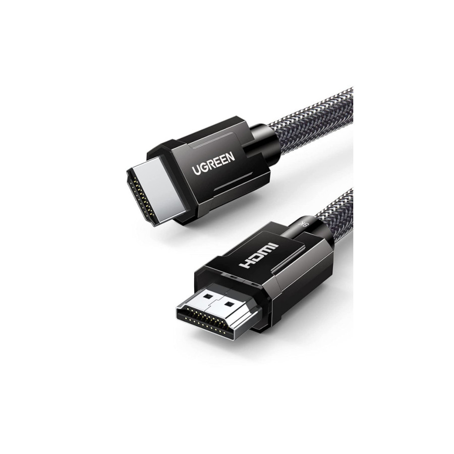 UGREEN HDMI M/M ROUND CABLE ZINC ALLOY SHELL BRAIDED 3M GRAY 80602