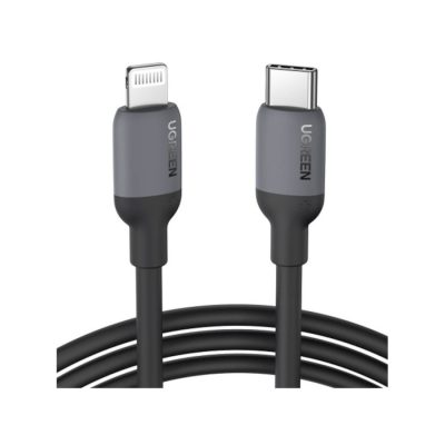 UGREEN USB-C TO LIGHTNING SILICONE CABLE 1M BLACK 20304