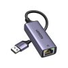 UGREEN USB TO RJ45 ETHERNET ADAPTER ALUMINUM CASE SPACE GRAY 50922
