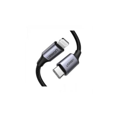 UGREEN USB-C TO LIGHTNING M/M CABLE ALUMINUM SHELL BRAIDED 1.5M BLACK 60760