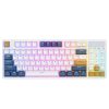 Royal Kludge RK89 TKL White Mechanical Keyboard - Red Switch - Wired, Bluetooth, Wireless 2.4G - Arabic English