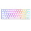 Royal Kludge RK 61 Mini White Mechanical Keyboard - Blue Switch - Wired and Bluetooth and Wireless 2.4 - Arabic English
