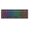 Royal Kludge RKG68 Black Mechanical Keyboard - Blue Switch - Wired, Bluetooth, Wireless 2.4 - Arabic English