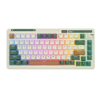 KZZI K75 Pro Mechanical Keyboard - Mousse Linear Switch - Wired, Bluetooth, Wireless 2.4G - English