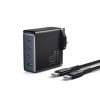 Joyroom GaN Ultra 140W 3C1A F-Black+240W C to C Cable 1.2m-Black (UK)