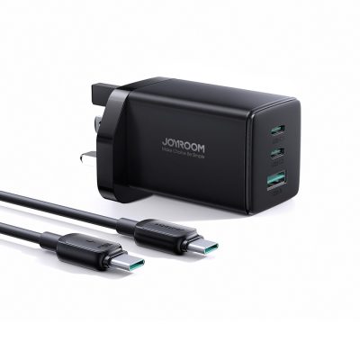 Joyroom GaN Ultra TCG01 65W 2C1A 100W C to C Cable 1.2m-Black (UK)