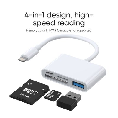 Joyroom S-H142 Lightning to USB  OTG card reader 7cm-white