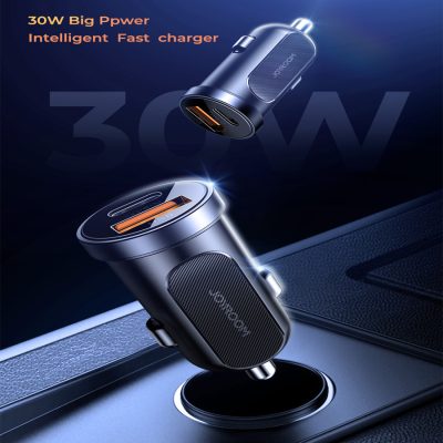 Joyroom C-A08 30W Mini Dual-Port (PD+QC3.0) Smart Fast Charger-Black