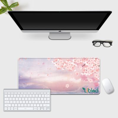 LibLad Mouse Pad Pink flowers XL 900x400mm - 3mm thick