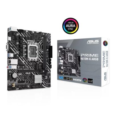 Asus Prime H610m-k ARGB DDR5 Intel 12th Gen Motherboard