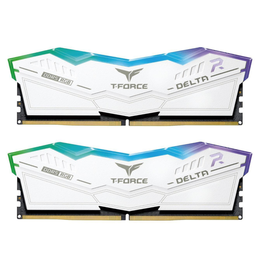 TEAMGROUP T-Force Delta RGB DDR5 Ram 32GB 2x16GB 6400MHz-White