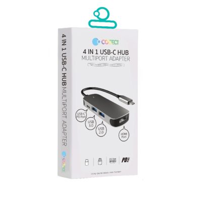 COTECi 4in1 HUB Type-C to HDMl+ USB2.0+USB3.0+PD/Data  - 16008