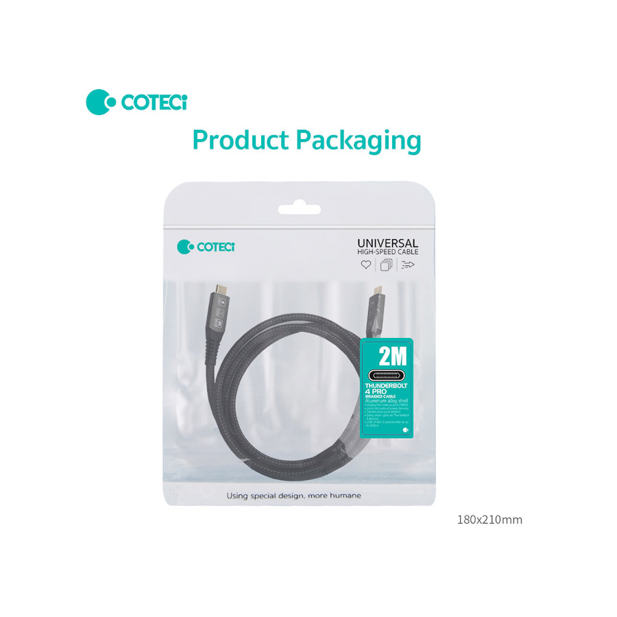 COTECi Thunderbolt 4 Cable 4k/100W/20GB 2m - 87202