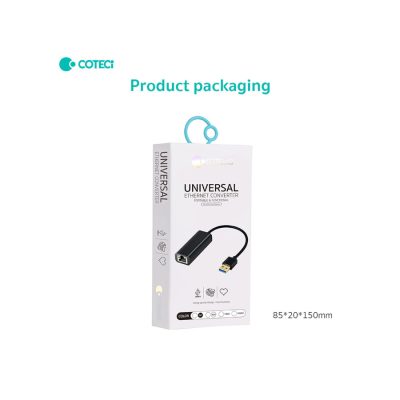 COTECi USB Gigabit Ethernet 1000M Black - 83001-1000M-WH