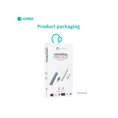 COTECi mini USB HUB(type-C TO USB)(USB2.0x3, USB3.0x1)Grey - 83005-GY