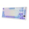Royal Kludge RKM75 Taro Milk Mechanical Keyboard - Brown Switch - Wired, Bluetooth, Wireless 2.4G - Arabic English