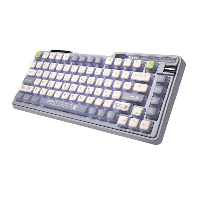 Royal Kludge KZZI K75 Pro Plus Knight Gray Mechanical Keyboard - Moment Linear Switch - Wired, Bluetooth, Wireless 2.4G - English