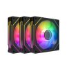 PANDORA PACK OF 3 A-RGB FAN -BLACK