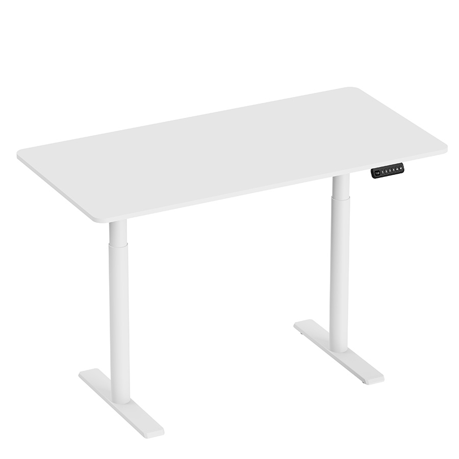 Liblad Pro Gaming Table with Electric Height Adjustable Sit Stand L-GT-R03-ED - 1400mm x 700mm White
