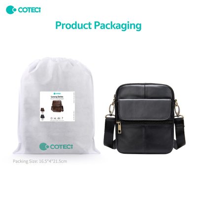 COTECi Luxury Series Genuine Leather Crossbody Bag (S) - 14057-BK