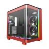 MONTECH King 95 PRO Dual-Chamber ATX Mid-Tower PC Gaming Case-red