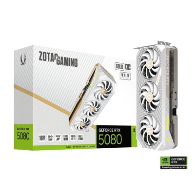 ZOTAC GAMING GeForce RTX 5080 SOLID OC White Edition Graphics Card