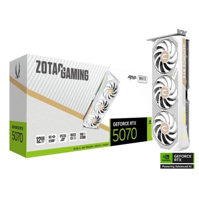 Zotac RTX 5070 AMP White 12GB 3 Fans Graphics Card