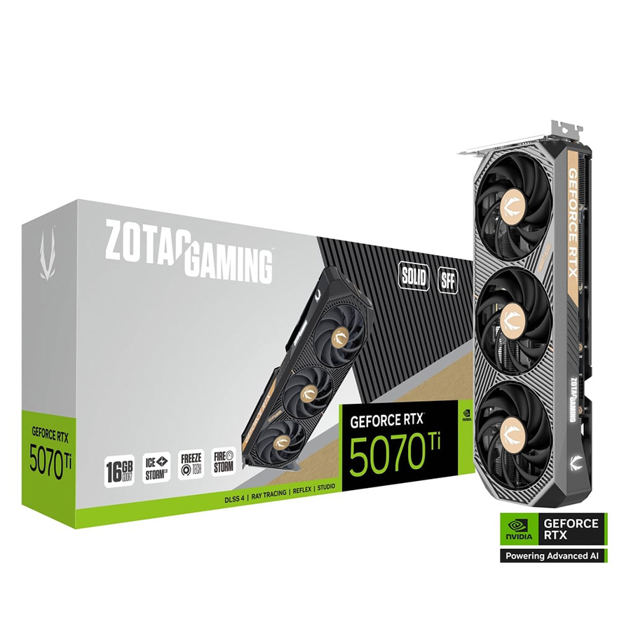 ZOTAC GAMING GEFORCE RTX 5070 Ti SOLID SFF 16GB GDDR7 Graphics Card