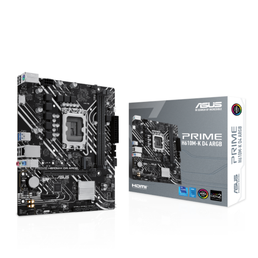 Asus Prime H610m-k D4 ARGB Intel Motherboard