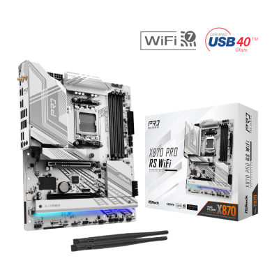 Asrock X870 PRO RS WIFI  DDR5 Motherboard-WHITE