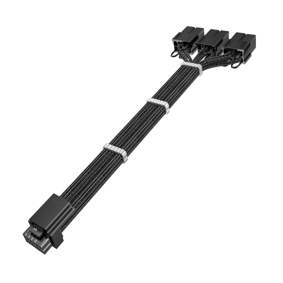 Asiahorse PCIE 5.0 3x8Pin to 12Pin GPU Adapter Black