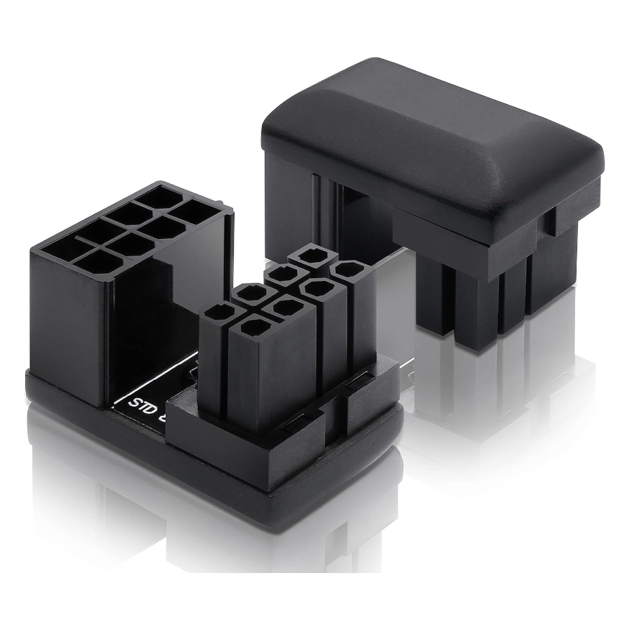 EZDIY PCIE 8 PIN Angle AdapterSTD Type-Black EZDPI161-7