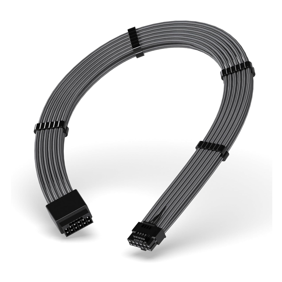 EZDIY 16AWG 12VHPWR Male to Female Extension Cable-Carbon EZDPR179-10