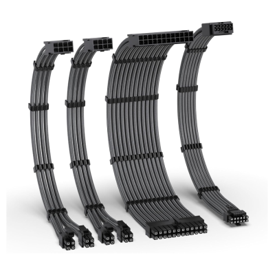 EZDIY 16AWG PSU 12VHPWR Cable Extension 4 Cables-Carbon EZDPI227-5