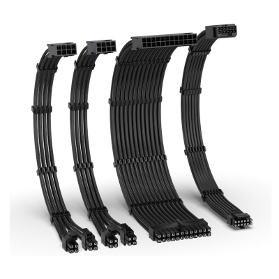 EZDIY 16AWG PSU 12VHPWR M Cable Extension 4 Cables-Black EZDPI213