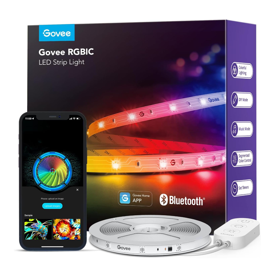 Govee - Wi-Fi RGBIC LED Strip Light (3M)-H619ZCD1