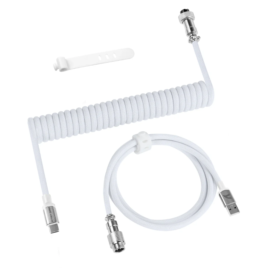 Attack Shark C01Pro Keyboard and mouse flexy cable - White