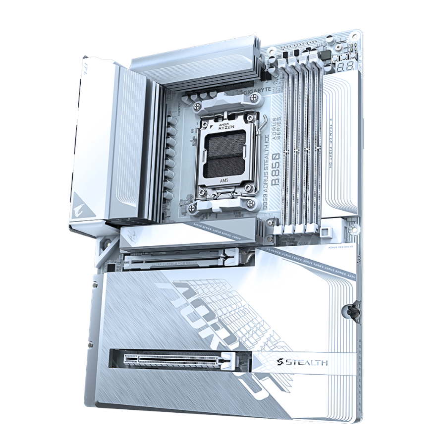 GIGABYTE B850 Aorus Stealth ICE Gaming Motherboard -- اللوحة الأم لجهاز الحاسب الآلي