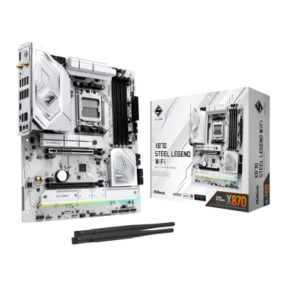 ASROCK X870 STEEL LEGEND WIFI DDR5 Motherboard -WHITE